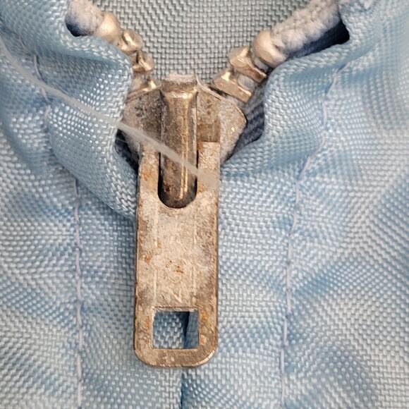 Vintage 70s Campus Jacket Medium 22x25 Blue White - Picture 11 of 13